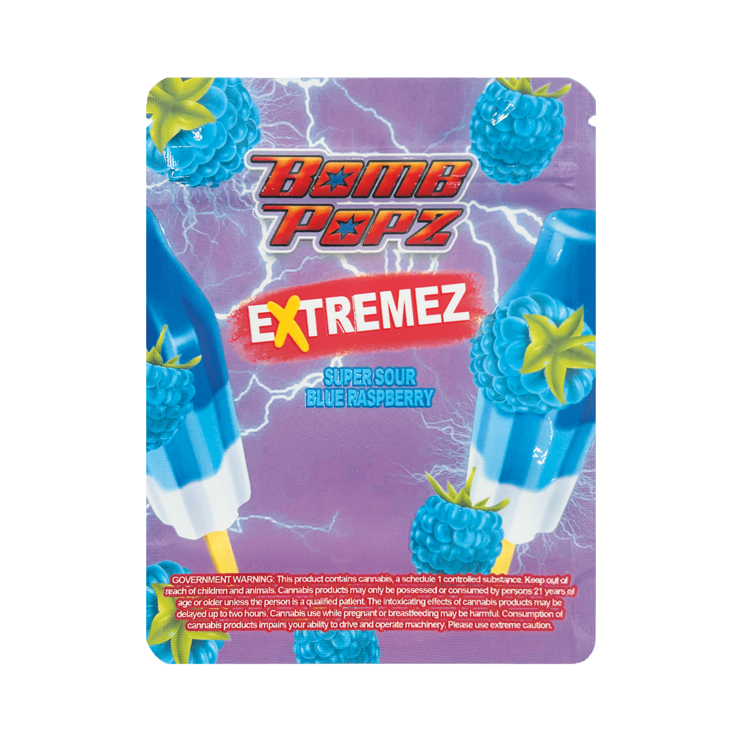 Bomb Popz “Extremez” – 3.5g Premade Mylar Bag