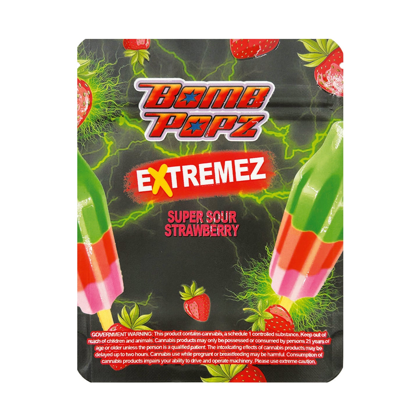 Bomb Popz “Extremez” – 3.5g Premade Mylar Bag
