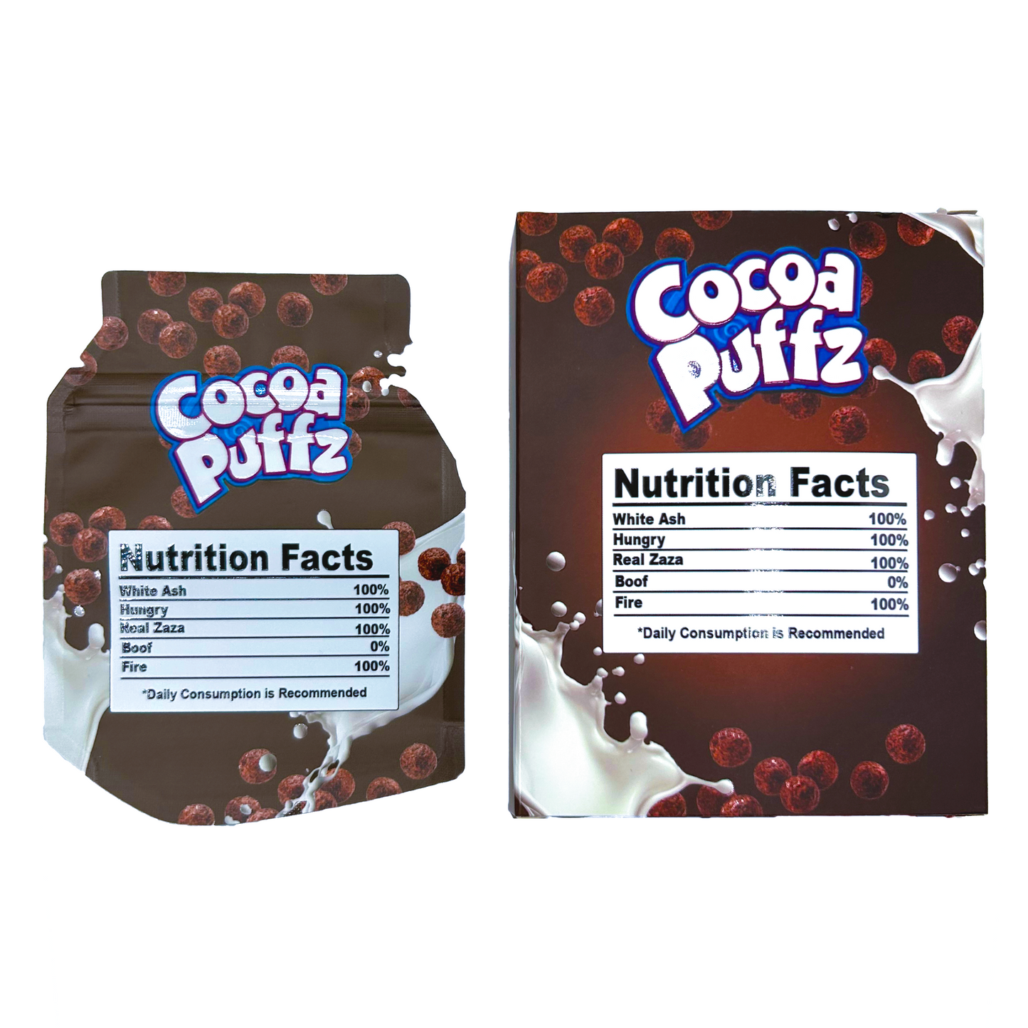 Cocoa Puffz - Premade 3.5g Box & Bag Combo