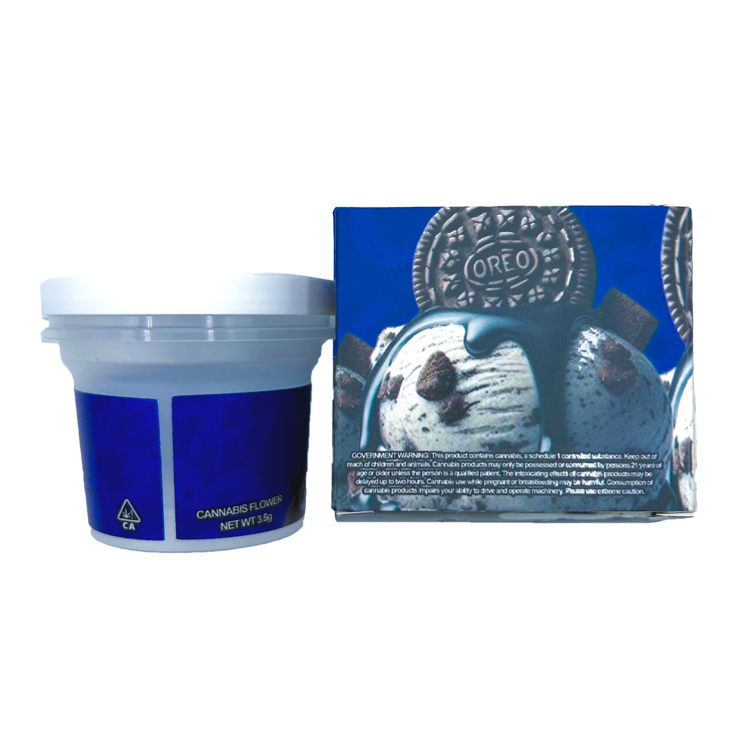 Cold Stoned Oreo Overload - Premade 3.5g–7g Ice Cream Pint & Matching Box Combo