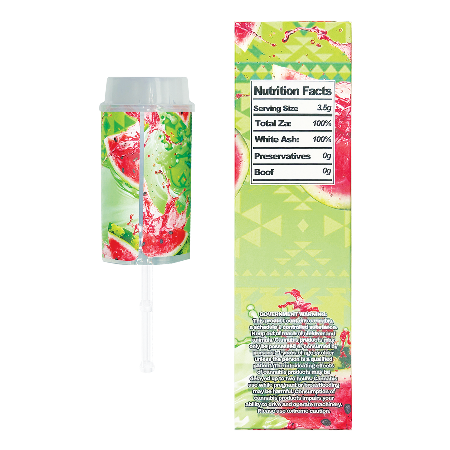 Crush Arizona Watermelon Gummies - Premade 3.5g Push Pop & Matching Box Combo