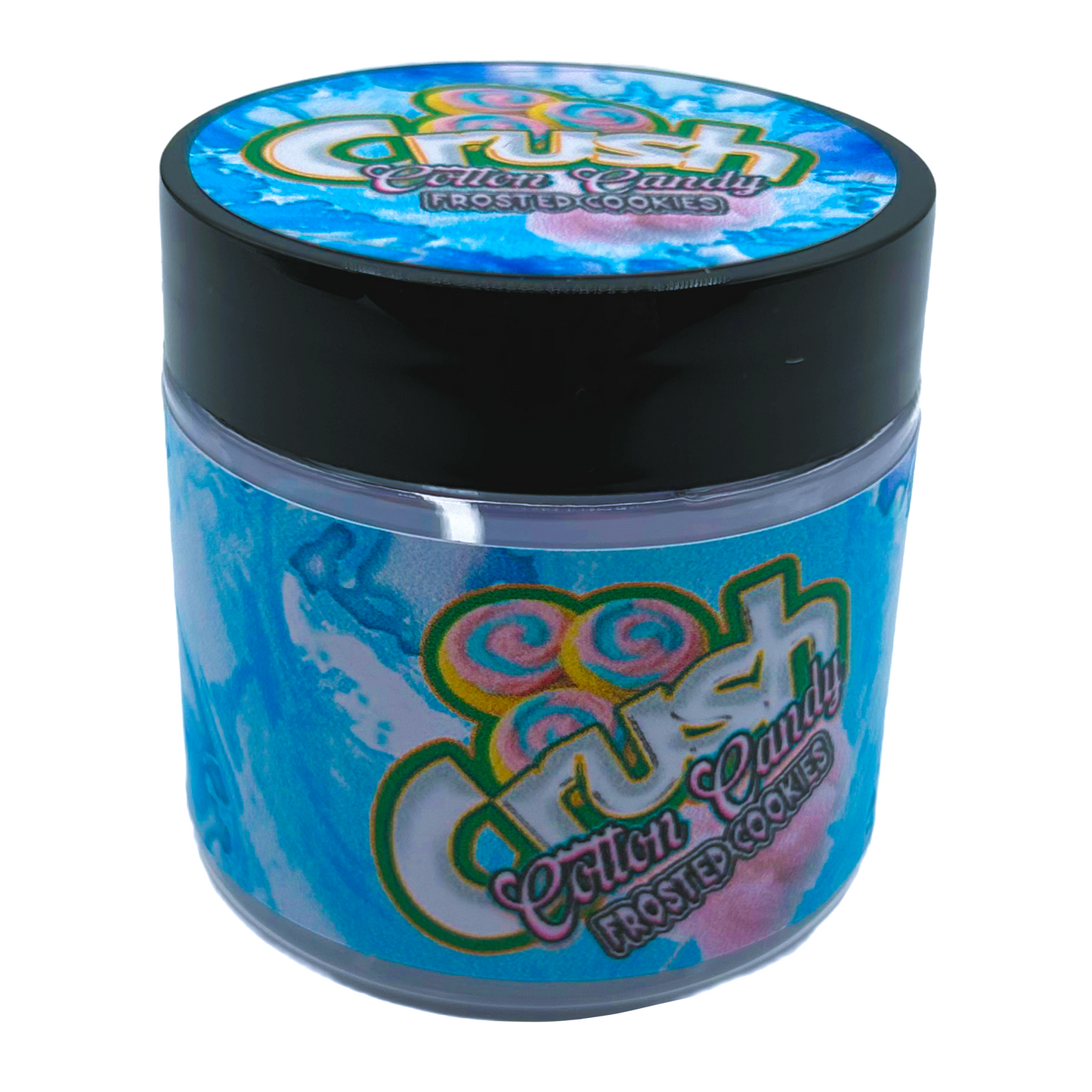 Crush Cotton Candy Frosted Cookies - Premade 3.5g Plastic Jar