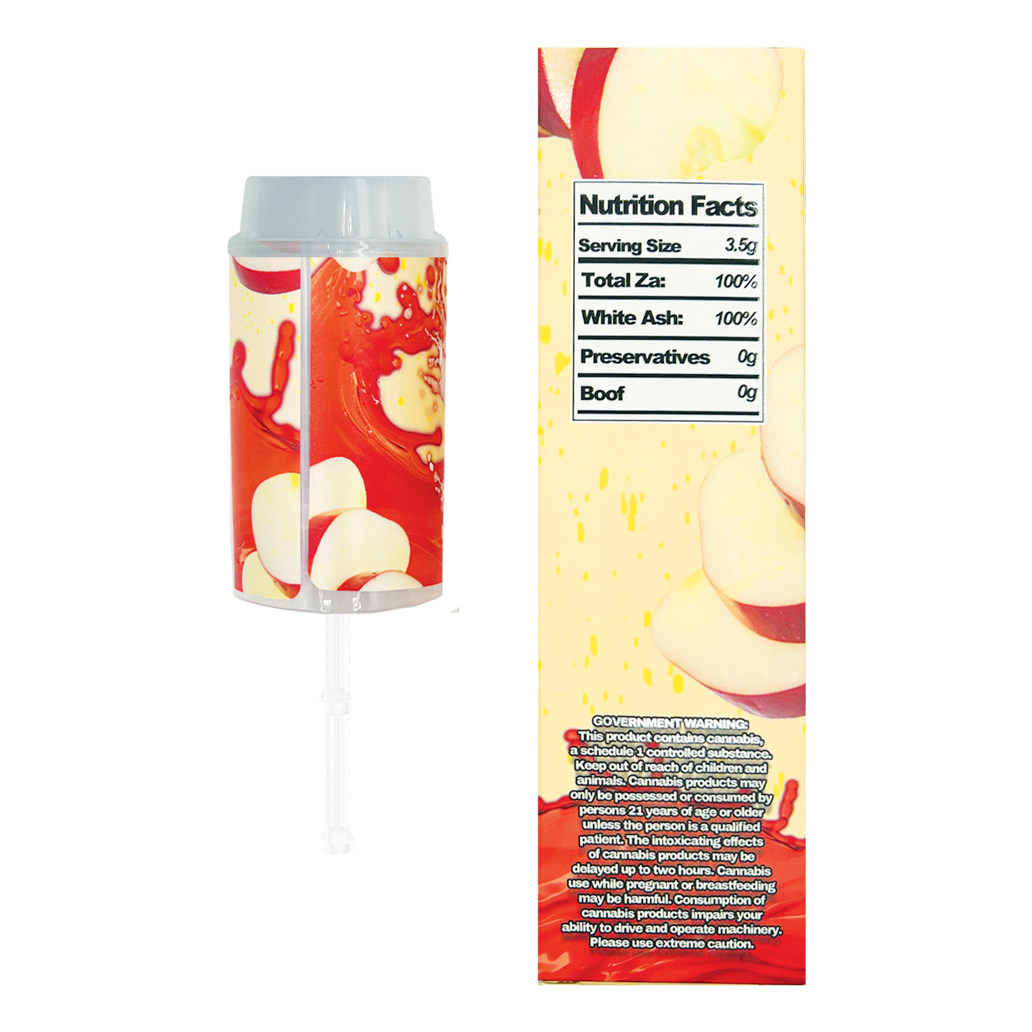 Crush Fuji Apple - Premade 3.5g Push Pop & Matching Box Combo