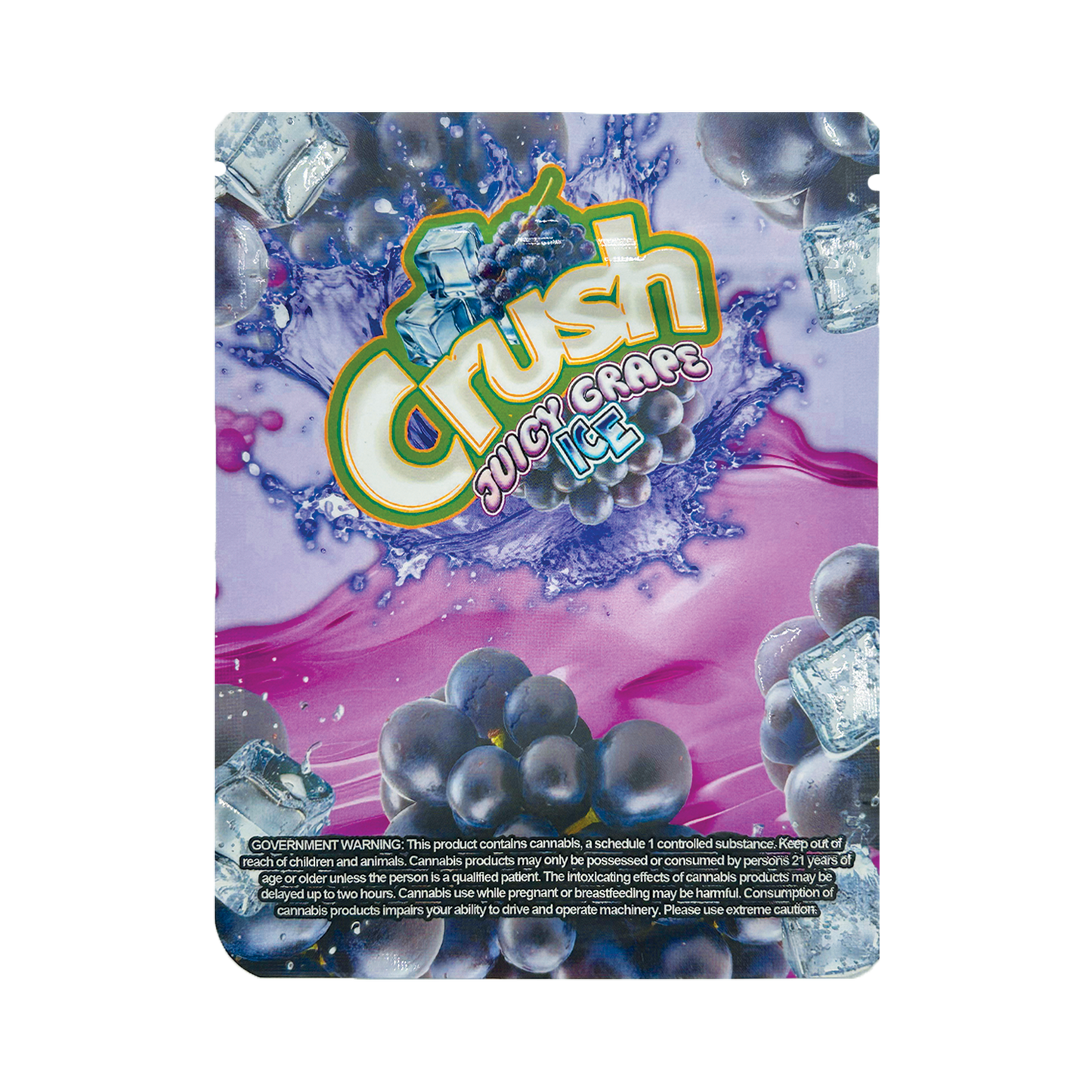 Crush Juicy Grape Ice – 3.5g Premade Mylar Bag