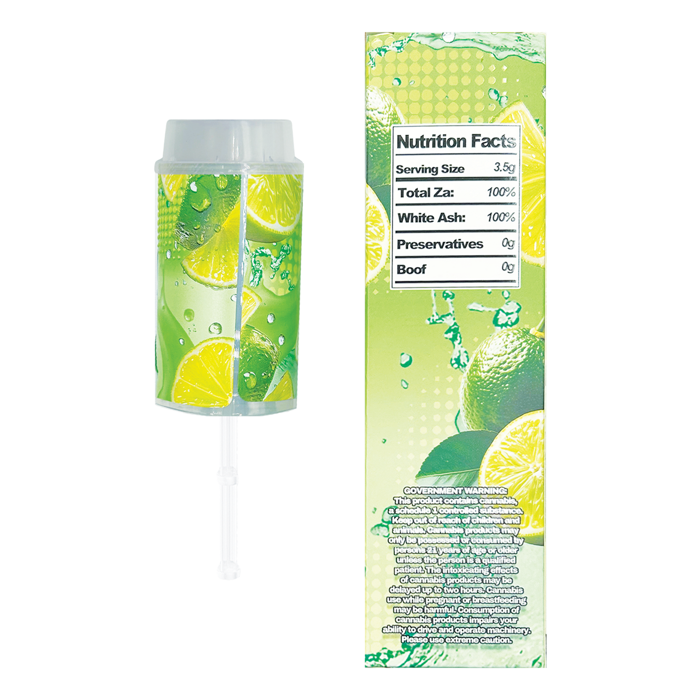 Fanta Lime - Premade 3.5g Push Pop & Matching Box Combo