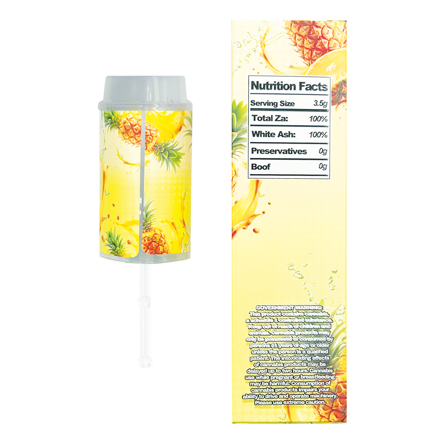 Fanta Pineapple - Premade 3.5g Push Pop & Matching Box Combo
