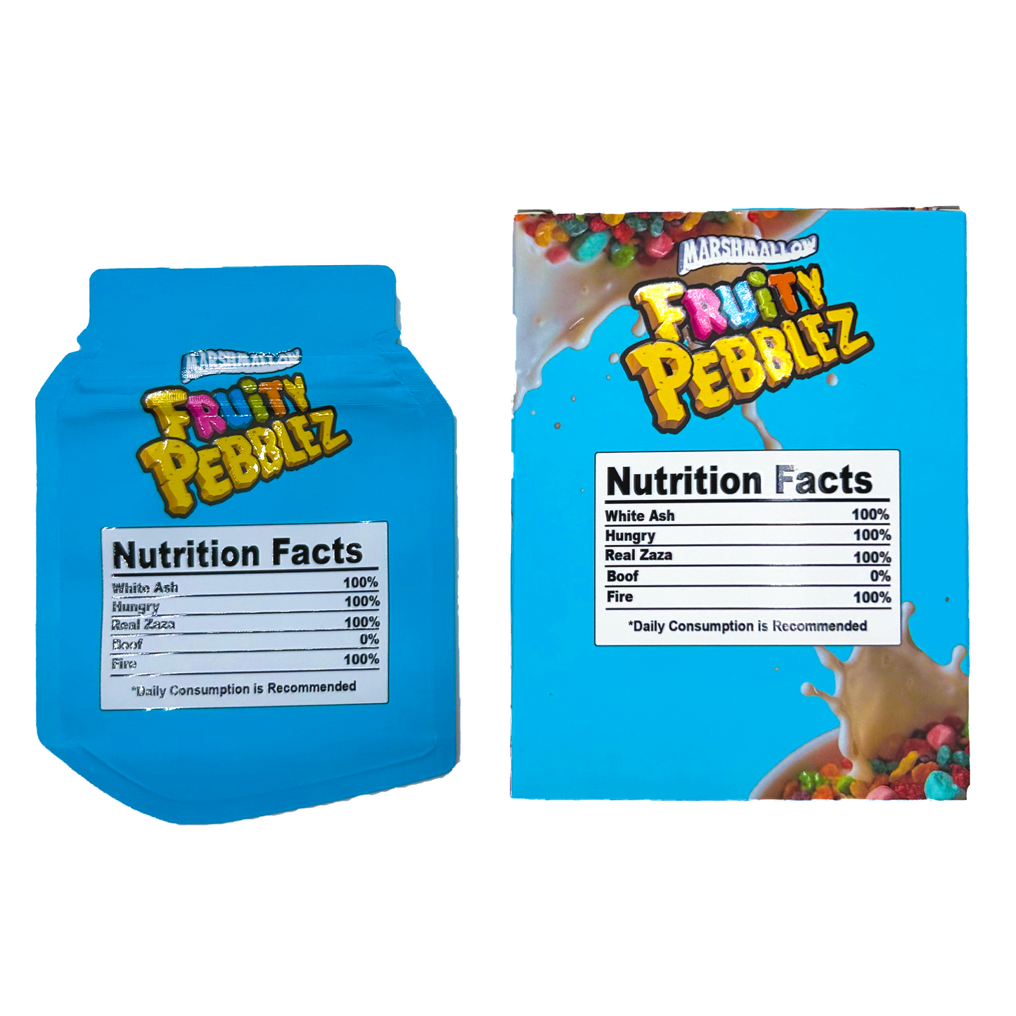 Fruity Pebblez - Premade 3.5g Box & Bag Combo