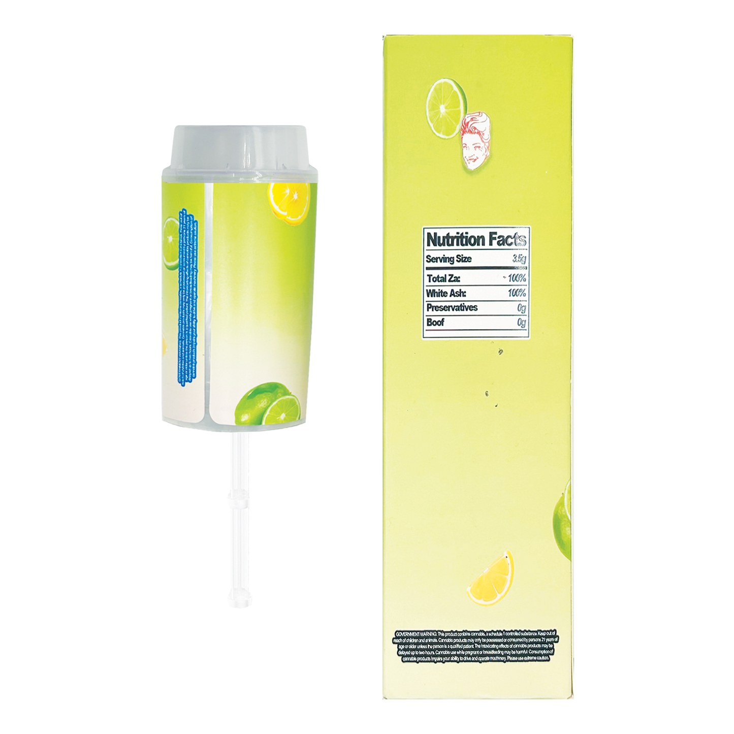 Mamitas Lemon Lime Ice Cream - Premade 3.5g Push Pop & Matching Box Combo