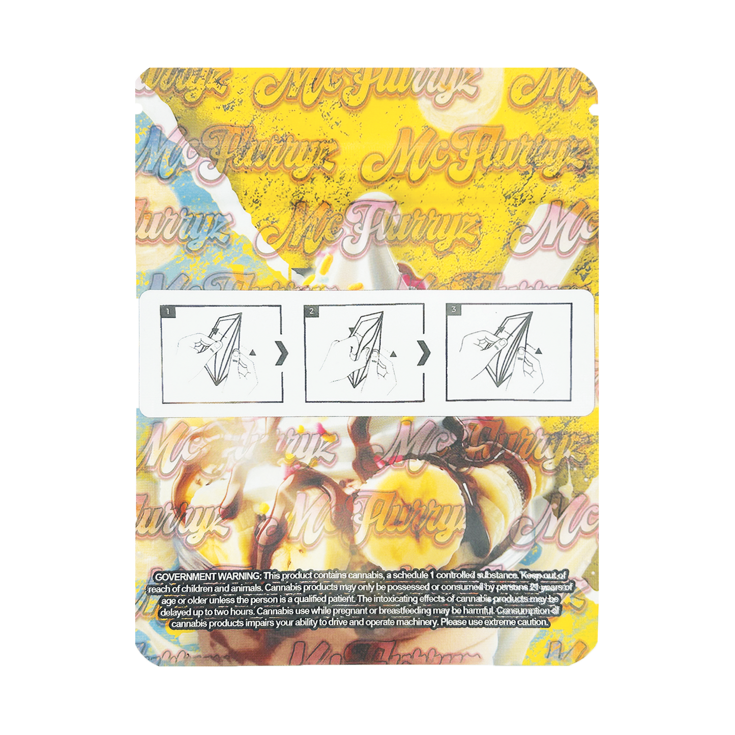 McFlurryz Banana Split – 3.5g Premade Mylar Bag