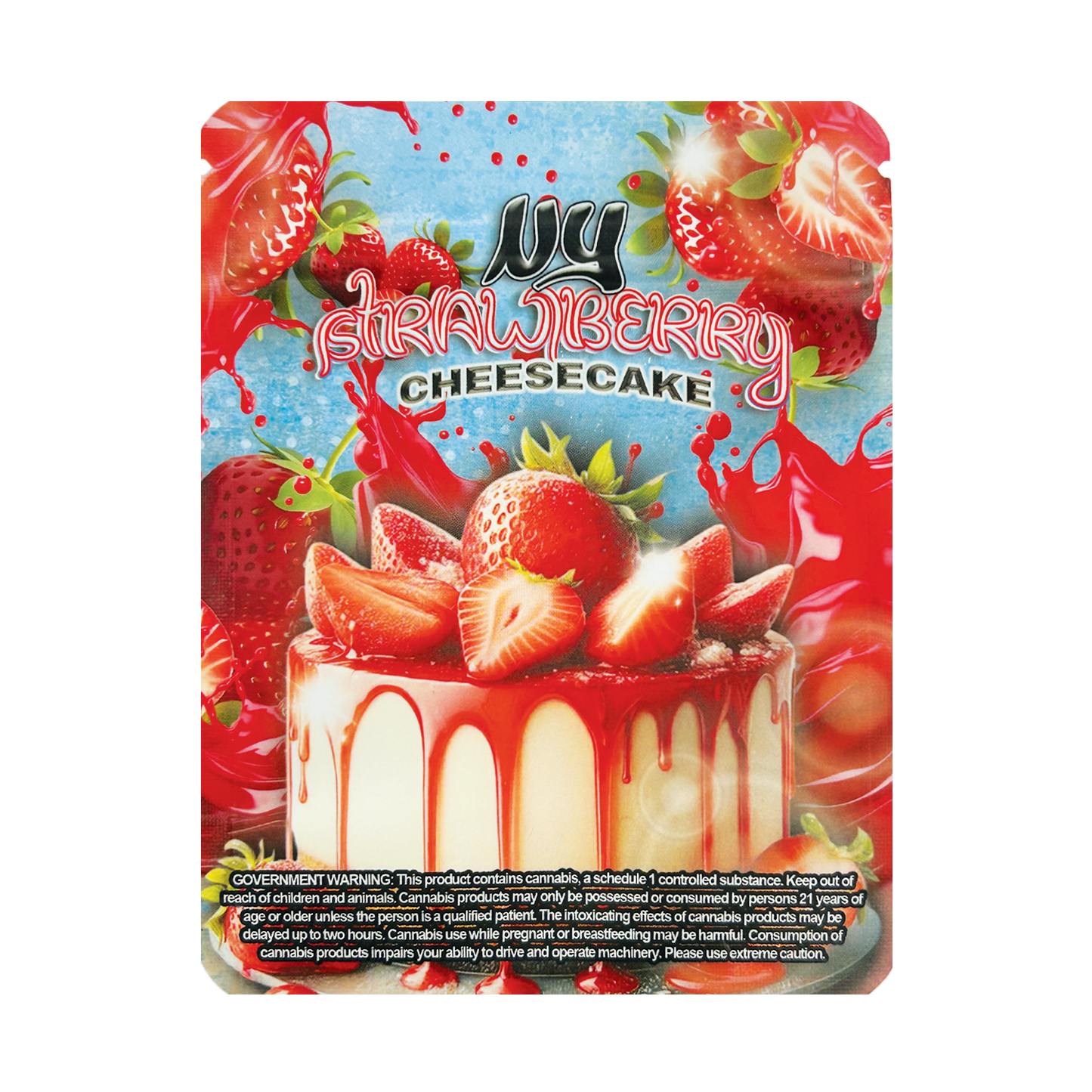 NY Strawberry Cheesecake – 3.5g Premade Mylar
