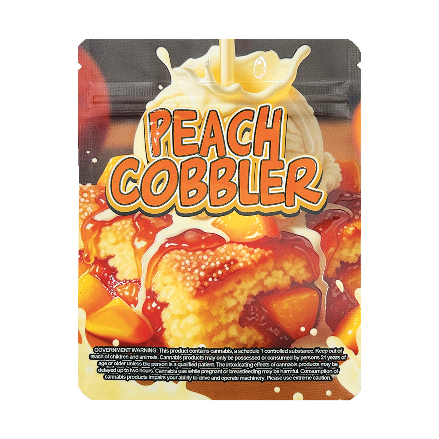 Peach Cobbler – 3.5g Premade Mylar