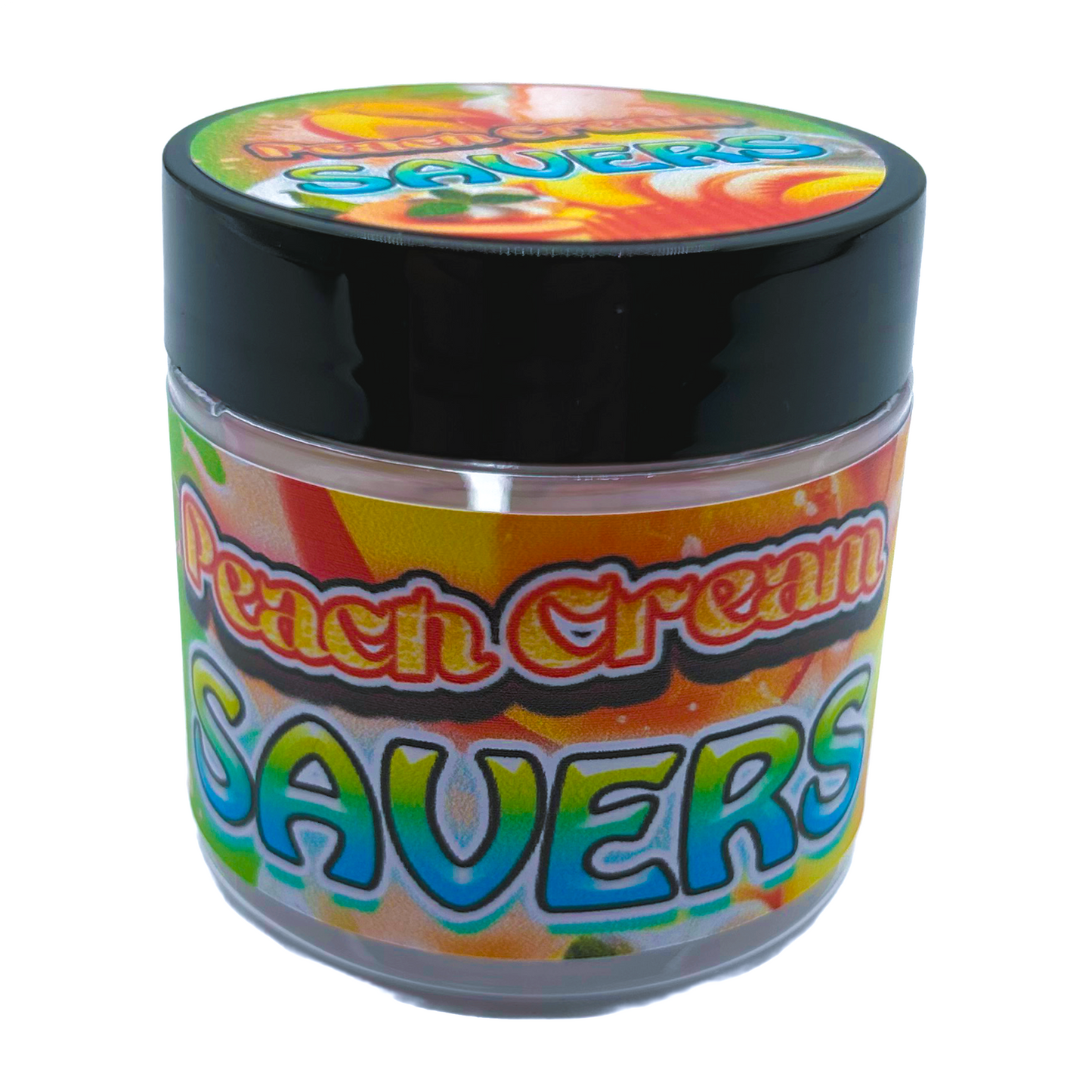 Peach Cream Savers - Premade 3.5g Plastic Jar