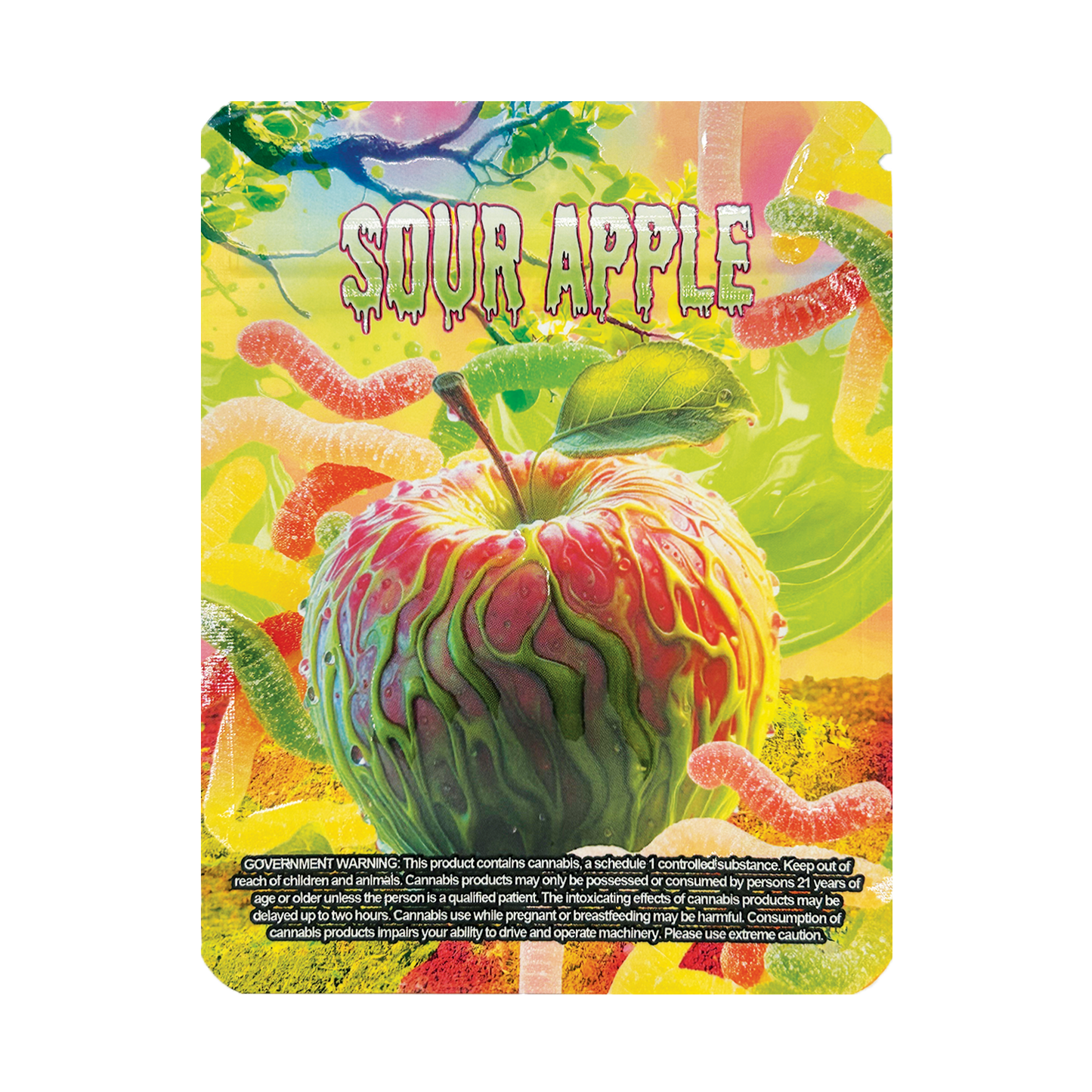 Sour Apple – 3.5g Premade Mylar