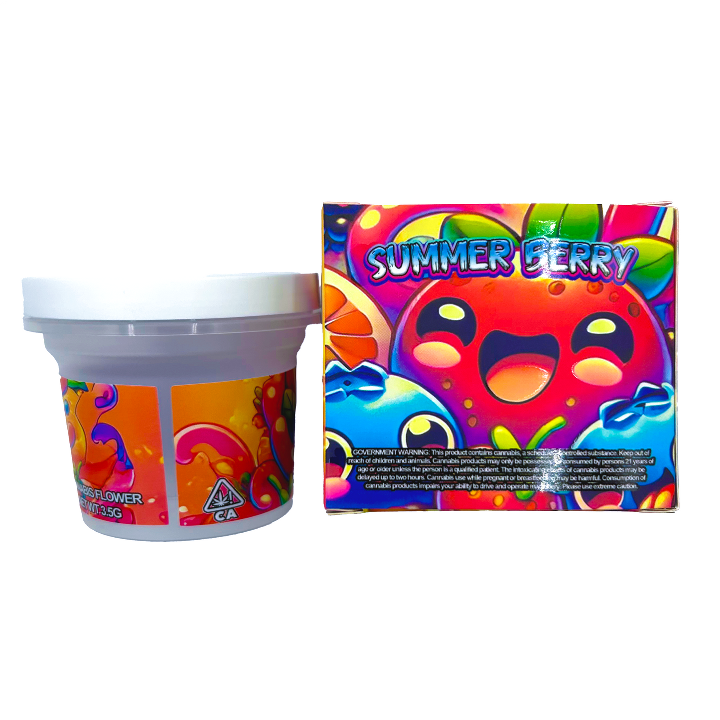 Summer Berry - Premade 3.5g–7g Ice Cream Pint & Matching Box Combo