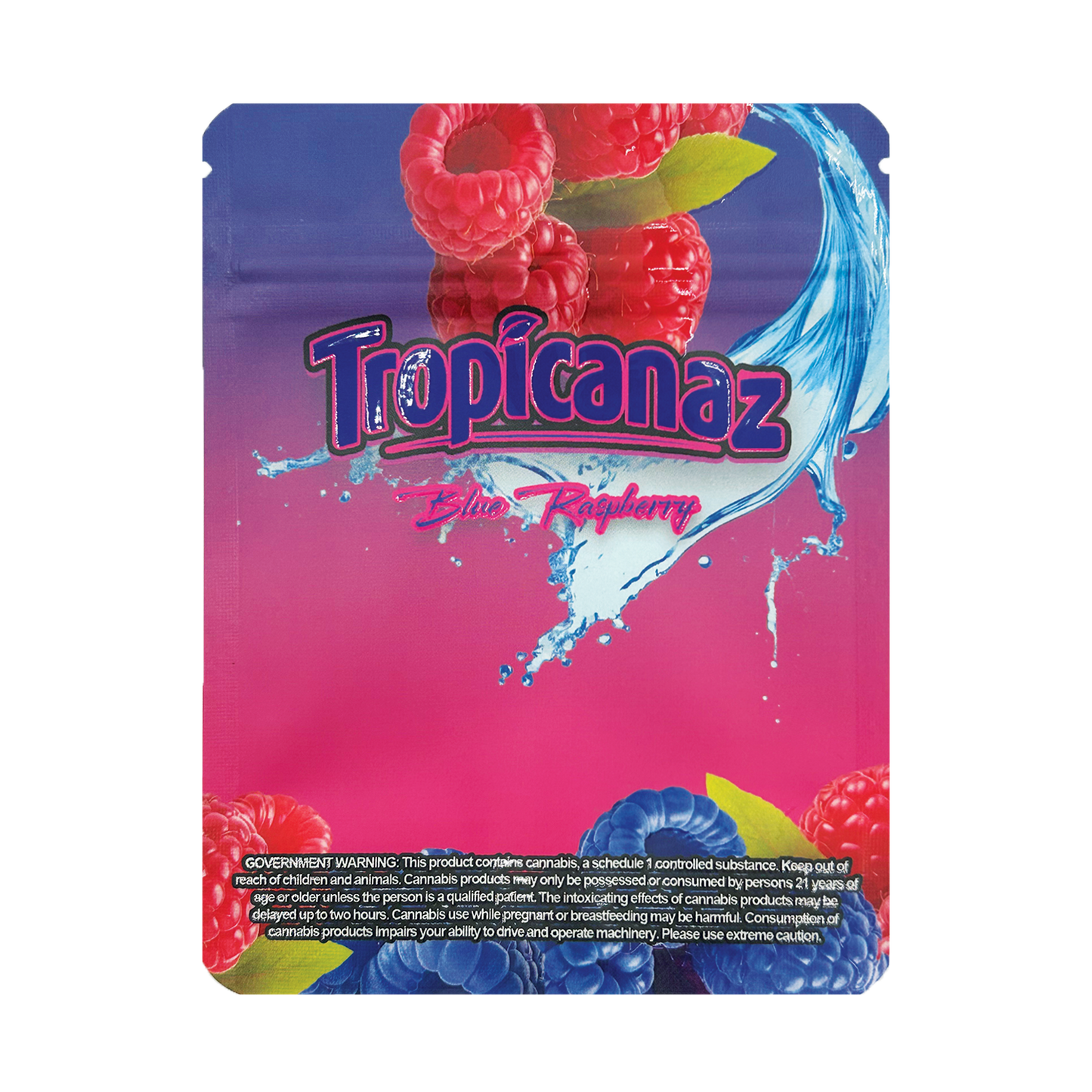 Tropicanaz Blue Raspberry – 3.5g Premade Mylar