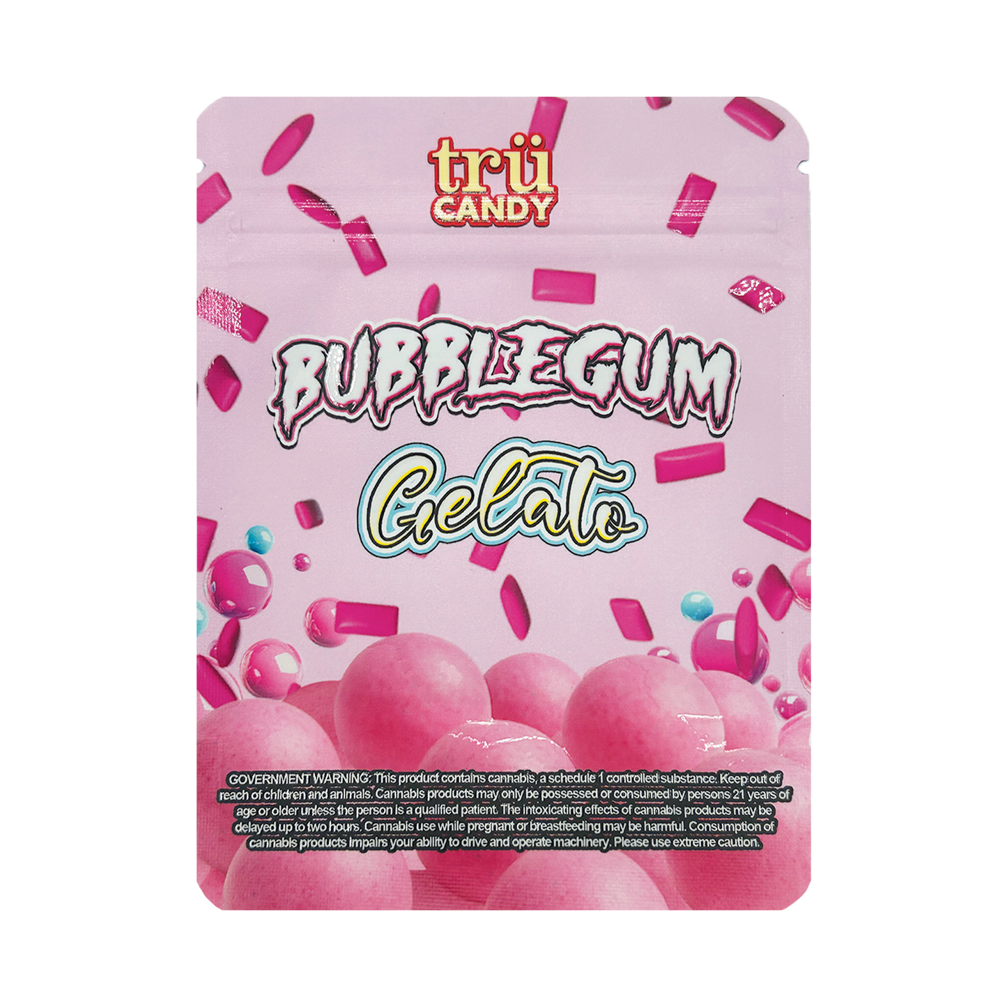 Tru Candy Bubblegum Gelato – 3.5g Premade Mylar