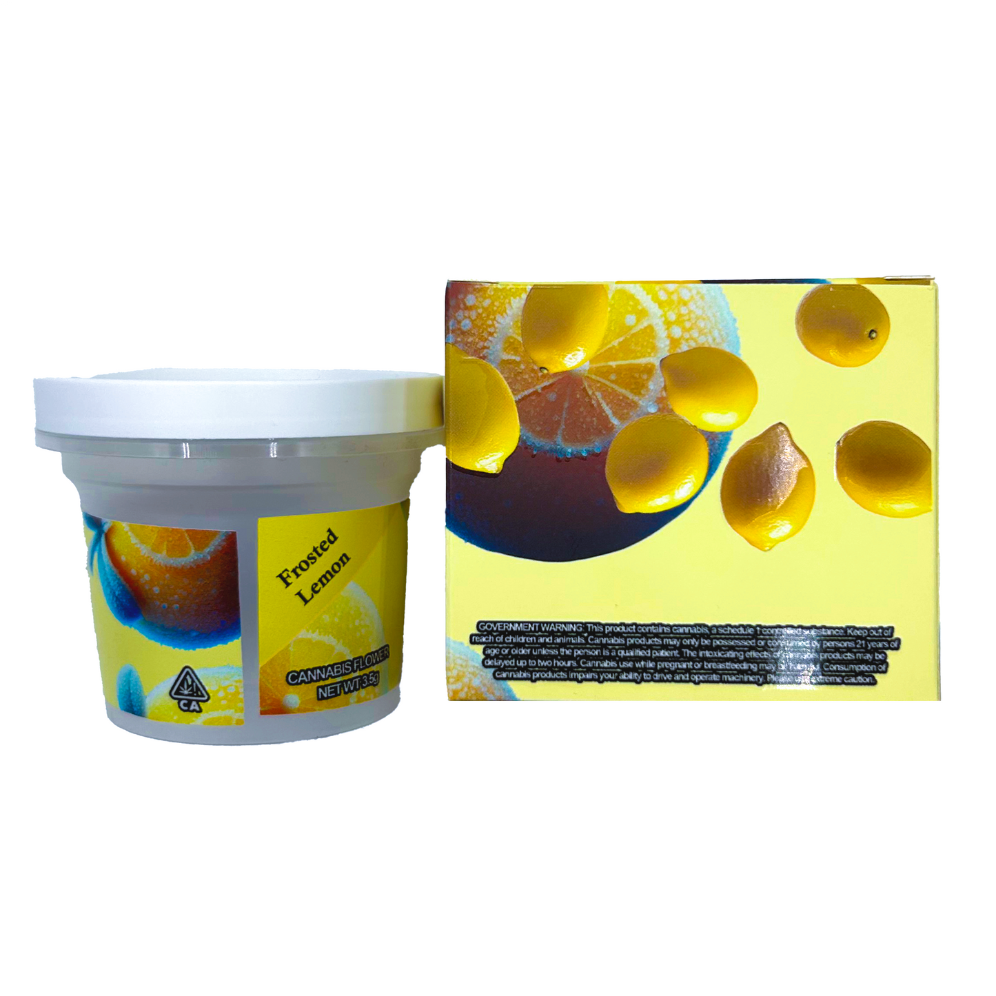 Tru Candy Frosted Lemon - Premade 3.5g–7g Ice Cream Pint & Matching Box Combo
