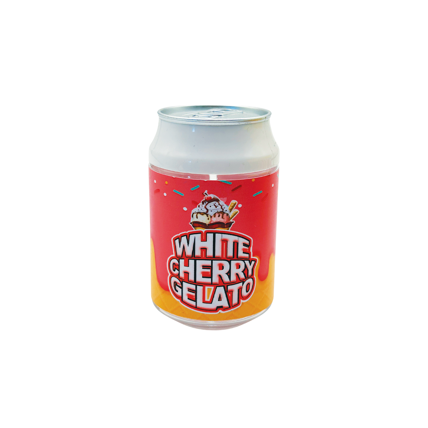 White Cherry Gelato - Premade 3.5g Plastic Soda Can Container
