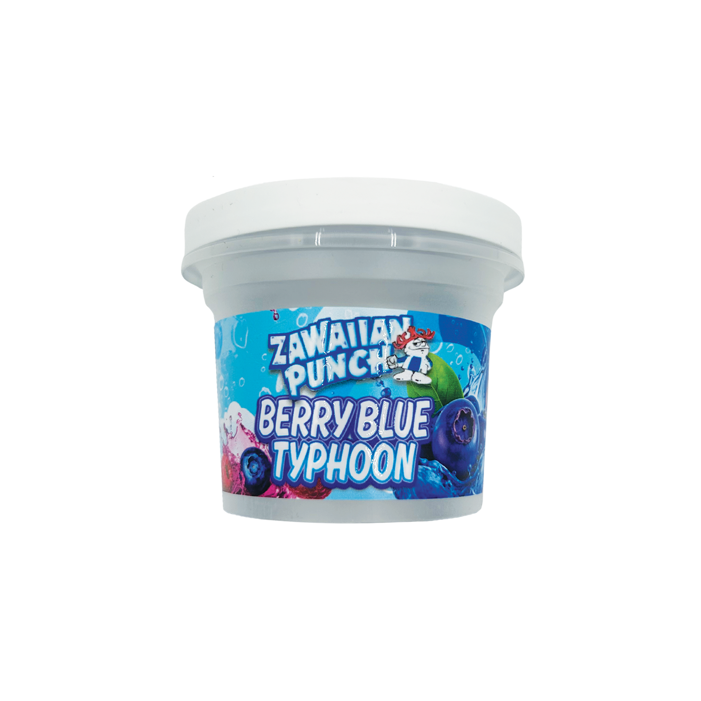 Zawaiian Punch Berry Blue Typhoon - Premade 3.5g–7g Plastic Ice Cream Pint