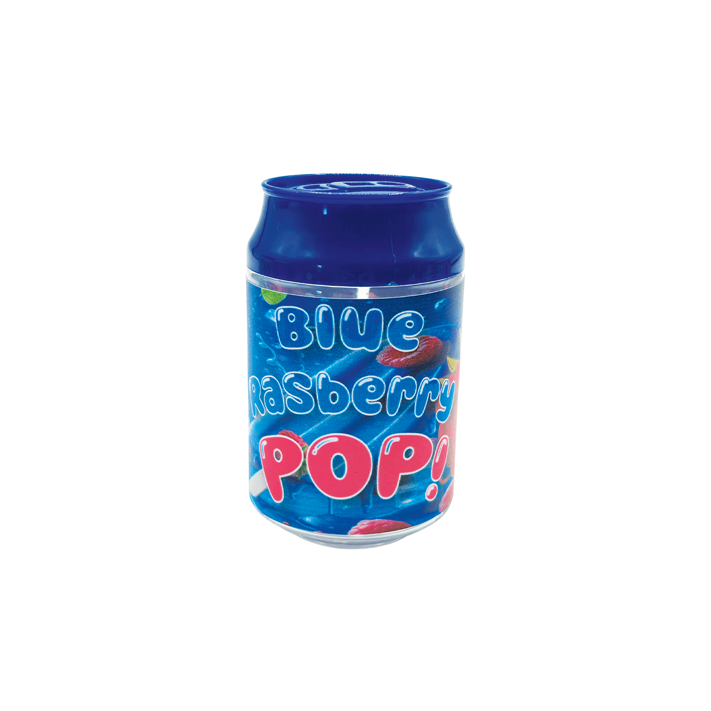 Blue Raspberry Pop Soda Can - Premade 3.5g Plastic Soda Can Container