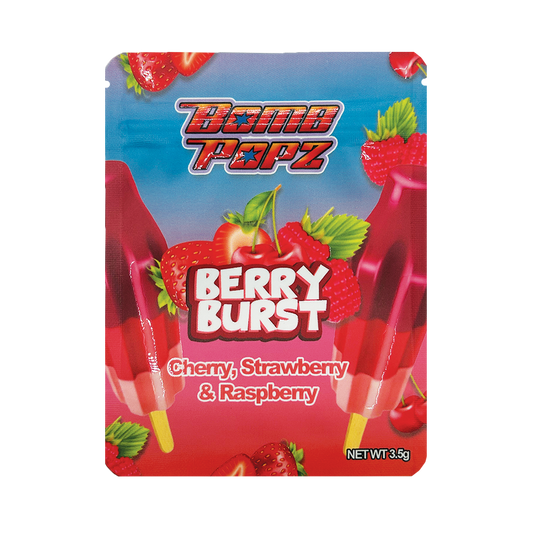 Bomb Popz “Berry Burst” – 3.5g Premade Mylar Bag