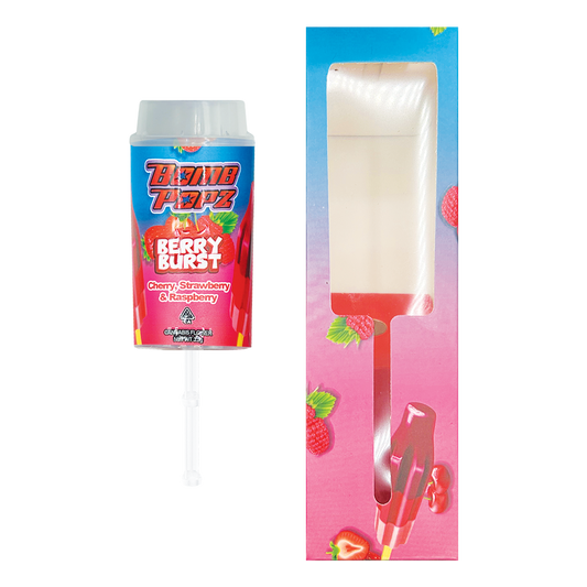 Bomb Popz Berry Burst - Premade 3.5g Push Pop & Matching Box Combo