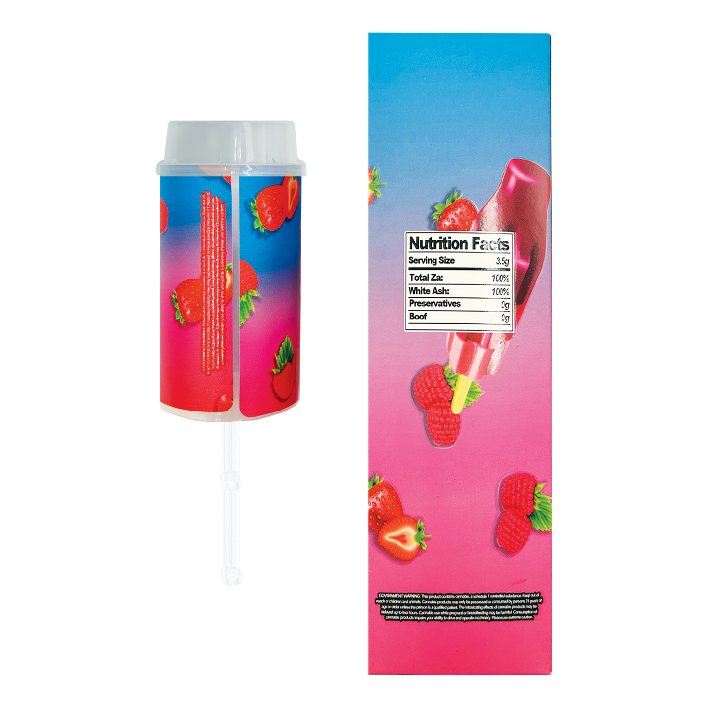 Bomb Popz Berry Burst - Premade 3.5g Push Pop & Matching Box Combo