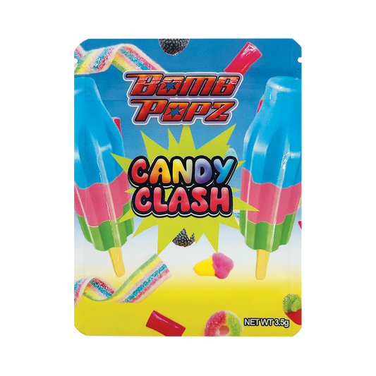 Bomb Popz “Candy Clash” – 3.5g Premade Mylar Bag