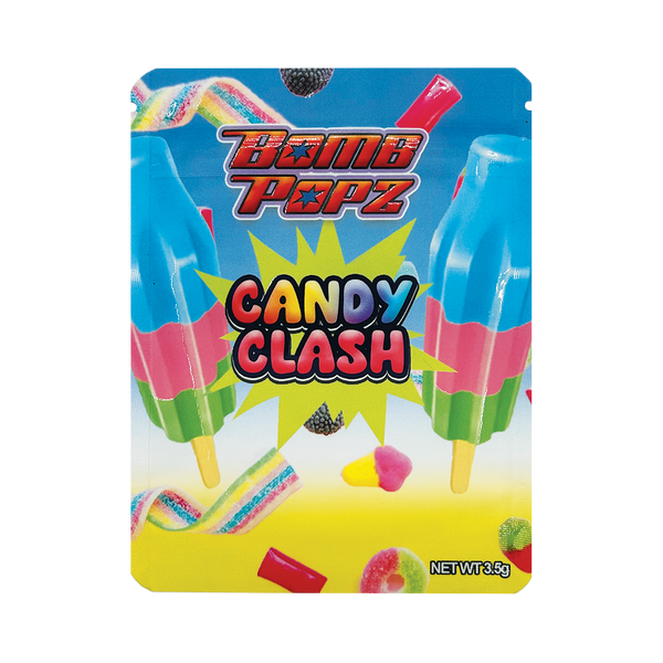 Bomb Popz “Candy Clash” – 3.5g Premade Mylar Bag