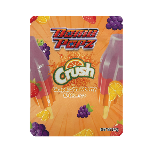 Bomb Popz “Crush” – 3.5g Premade Mylar Bag