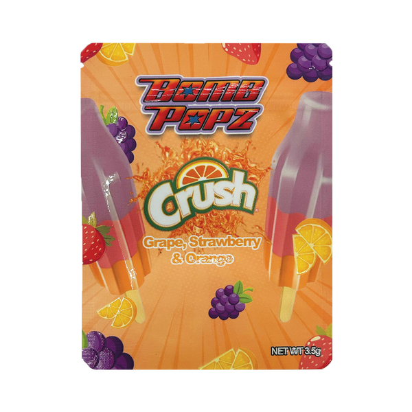 Bomb Popz “Crush” – 3.5g Premade Mylar Bag