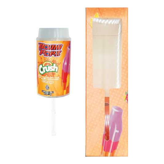 Bomb Popz Crush Grape Strawberry and Orange - Premade 3.5g Push Pop & Matching Box Combo