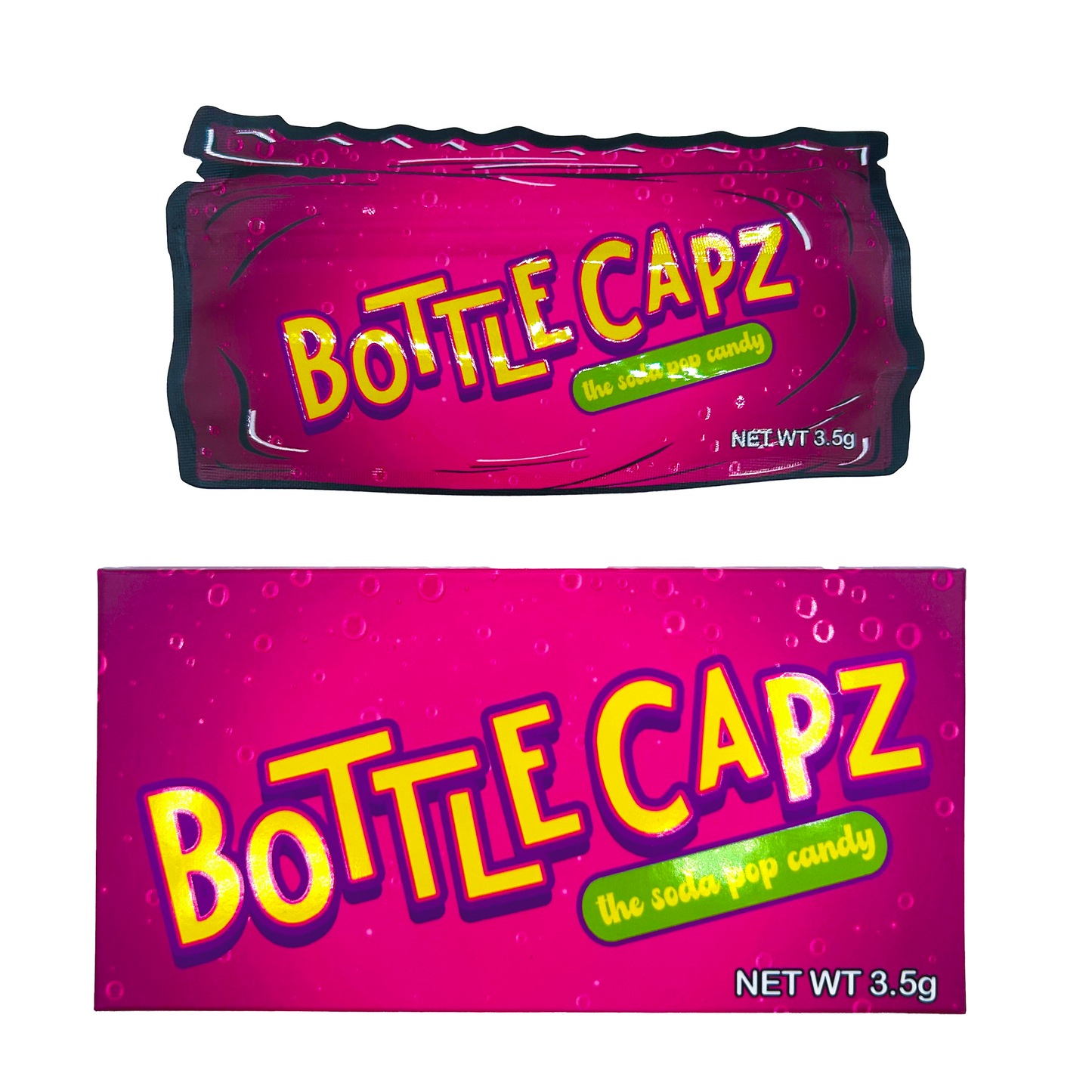 Bottle Capz - Premade 3.5g Box & Bag Combo