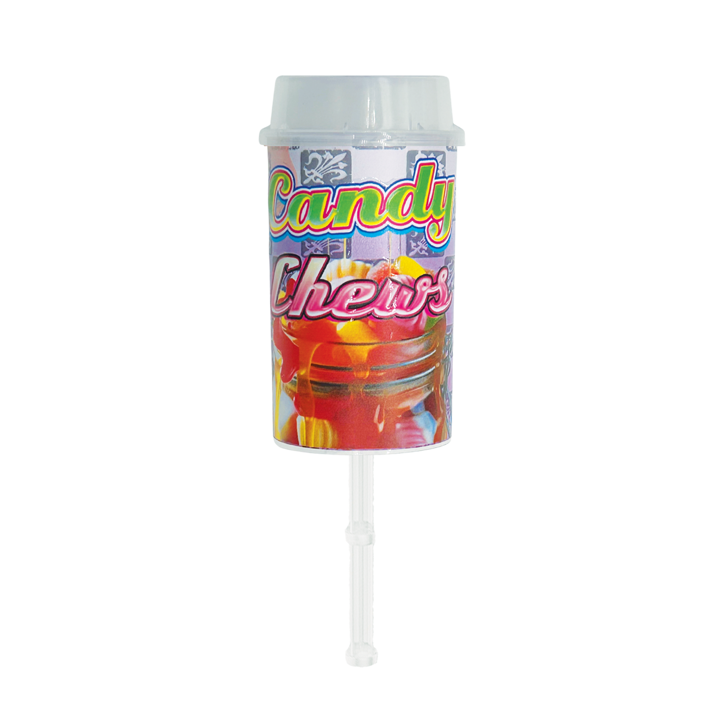 Candy Chews Pushpop - Premade 3.5g Plastic Push Pop Container