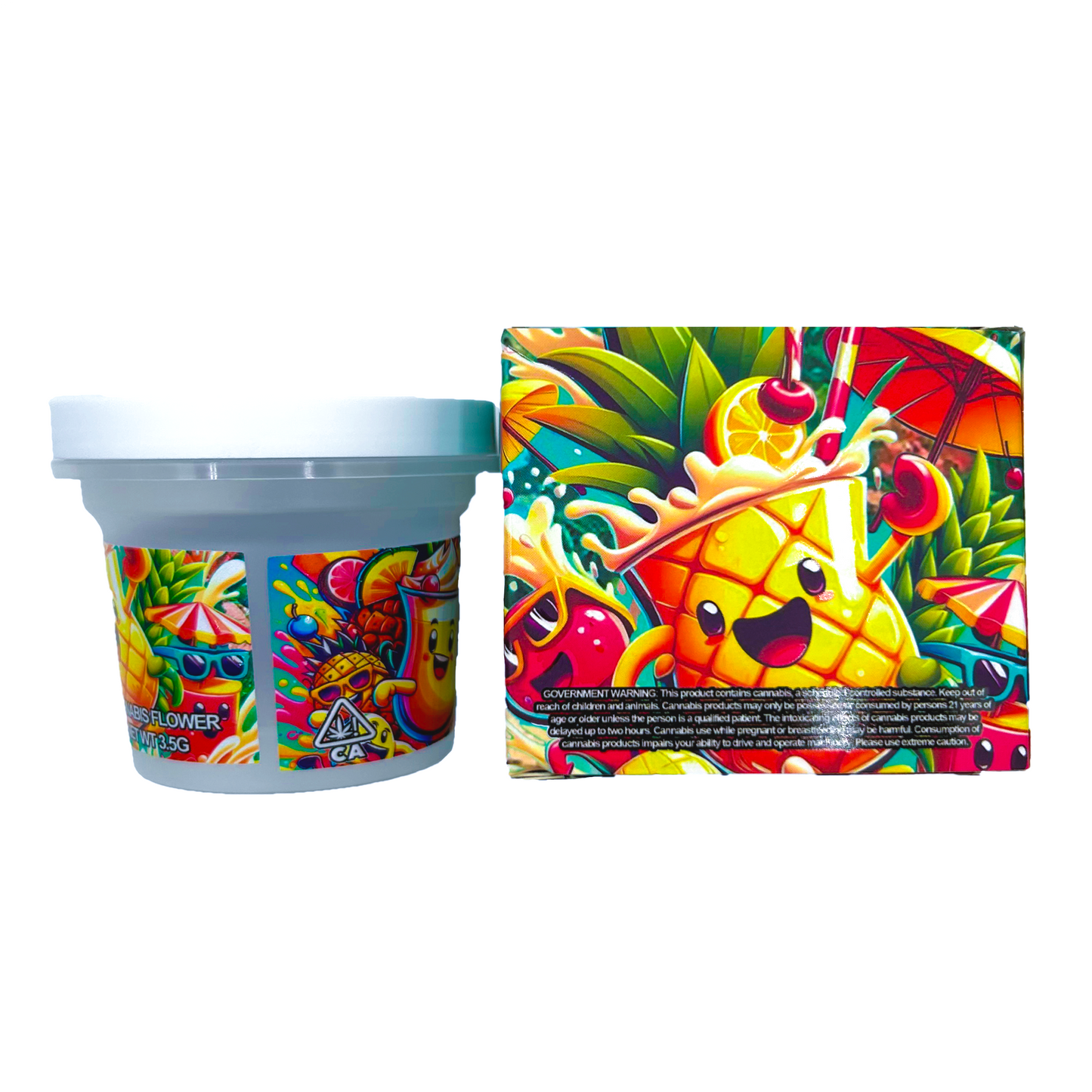 Coco Pina - Premade 3.5g–7g Ice Cream Pint & Matching Box Combo