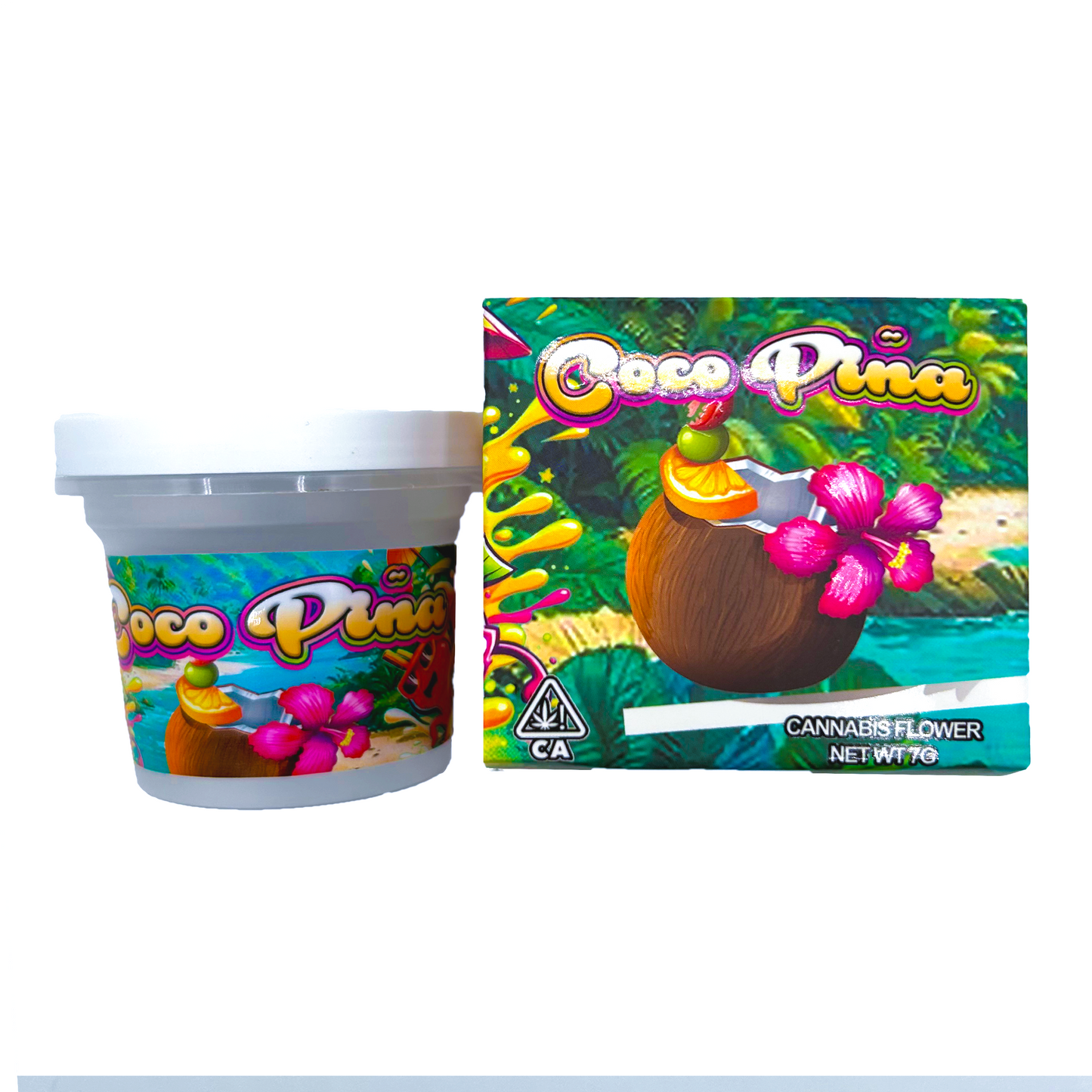 Coco Pina - Premade 3.5g–7g Ice Cream Pint & Matching Box Combo