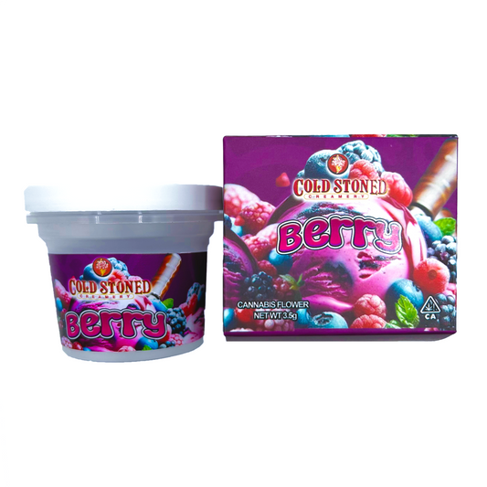 Cold Stoned Berry - Premade 3.5g–7g Ice Cream Pint & Matching Box Combo