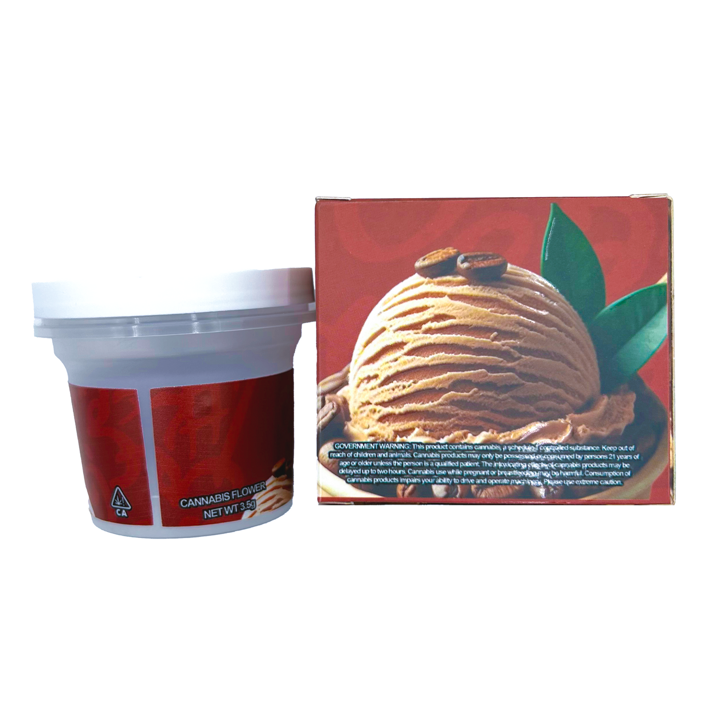 Cold Stoned Coffee - Premade 3.5g–7g Ice Cream Pint & Matching Box Combo