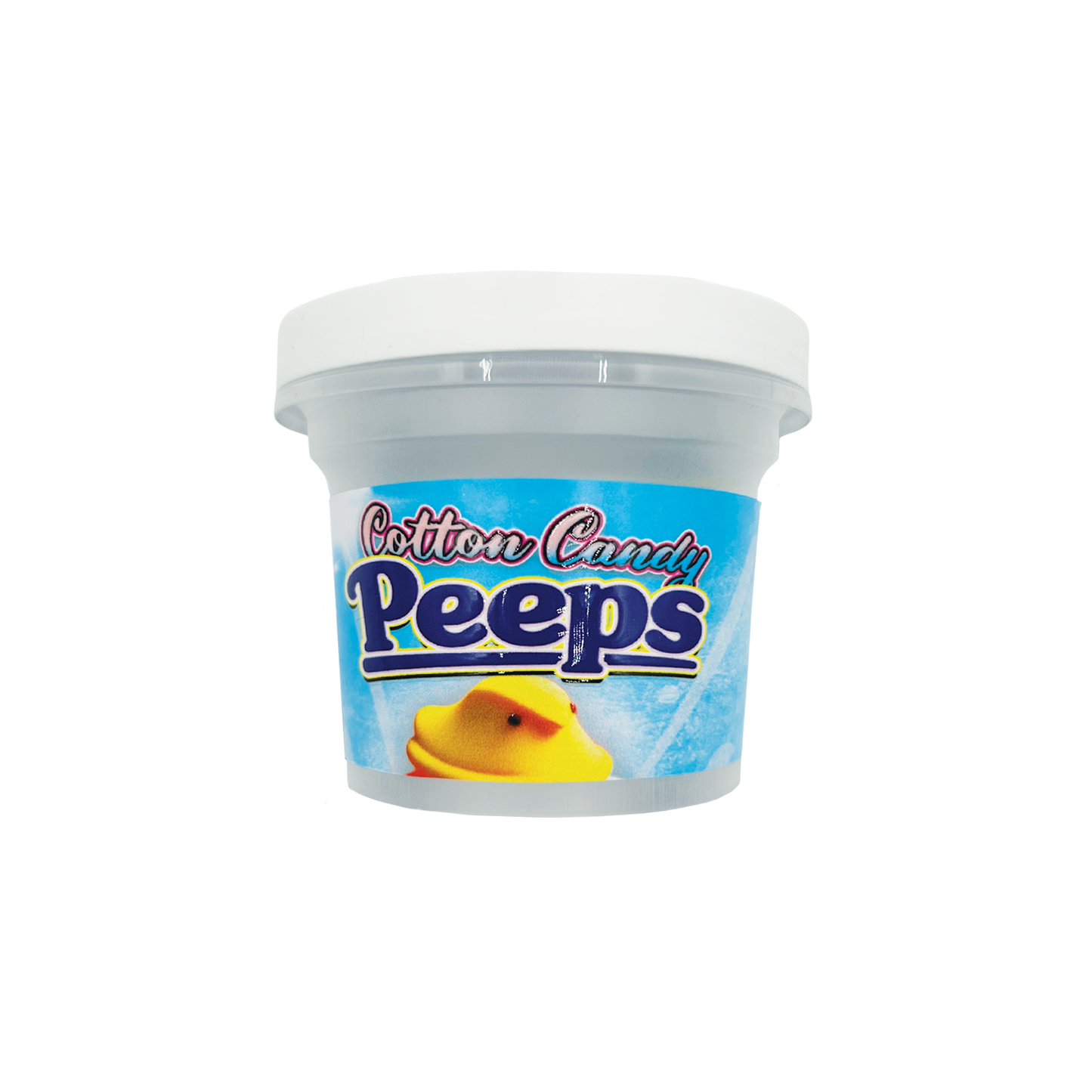 Cotton Candy Peeps - Premade 3.5g–7g Plastic Ice Cream Pint