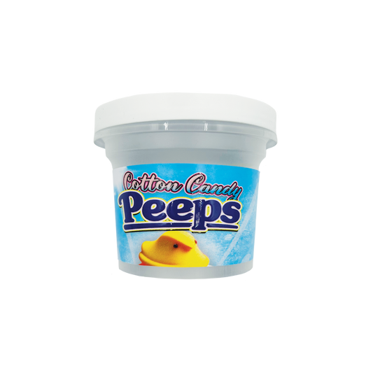 Cotton Candy Peeps - Premade 3.5g–7g Plastic Ice Cream Pint