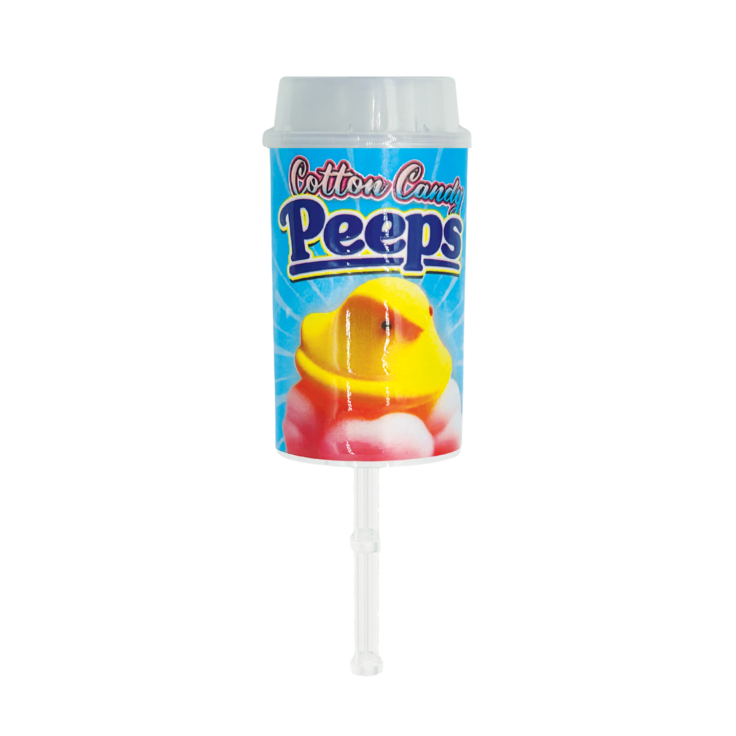 Cotton Candy Peeps Pushpop - Premade 3.5g Plastic Push Pop Container