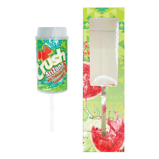 Crush Arizona Watermelon Gummies - Premade 3.5g Push Pop & Matching Box Combo