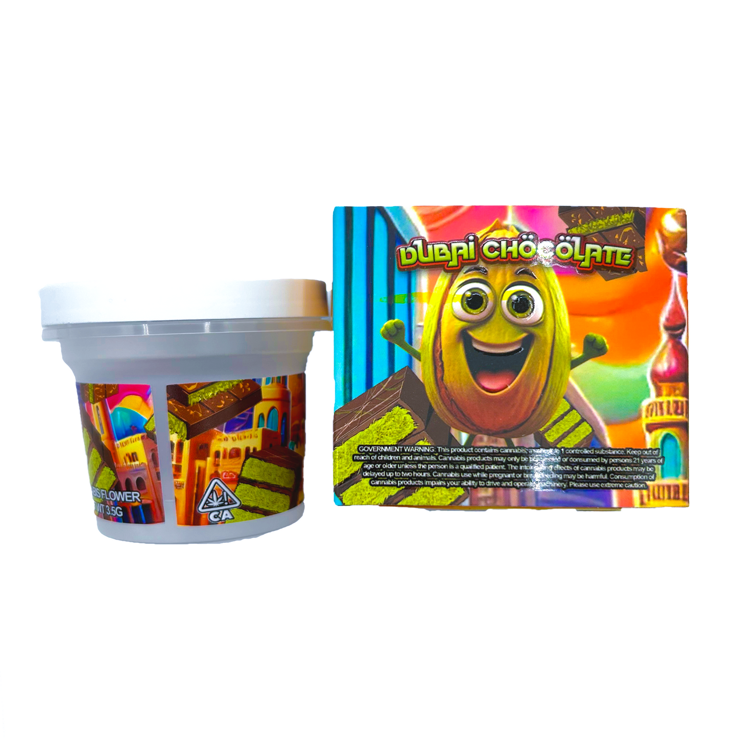 Dubai Chocolate - Premade 3.5g–7g Ice Cream Pint & Matching Box Combo