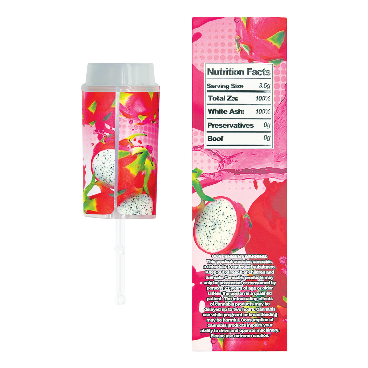 Fanta Dragon Fruit - Premade 3.5g Push Pop & Matching Box Combo