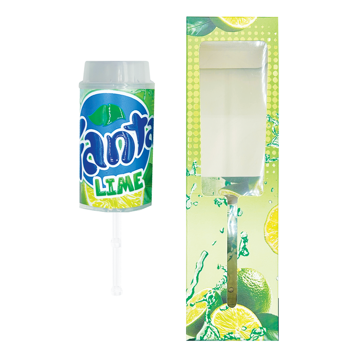Fanta Lime - Premade 3.5g Push Pop & Matching Box Combo