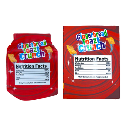 Gingerbread Toazt Crunch - Premade 3.5g Box & Bag Combo