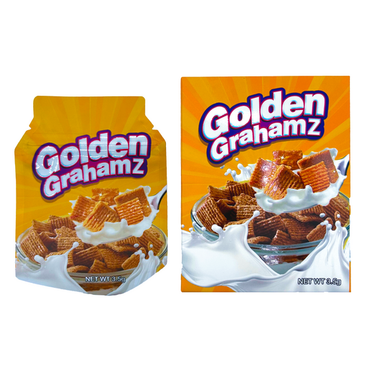 Golden Grahamz - Premade 3.5g Box & Bag Combo