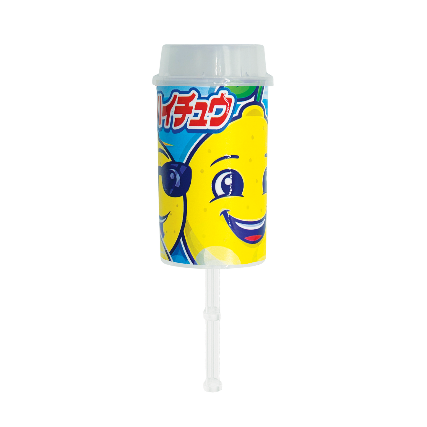 Hi Chew Lemon Pushpop - Premade 3.5g Plastic Push Pop Container