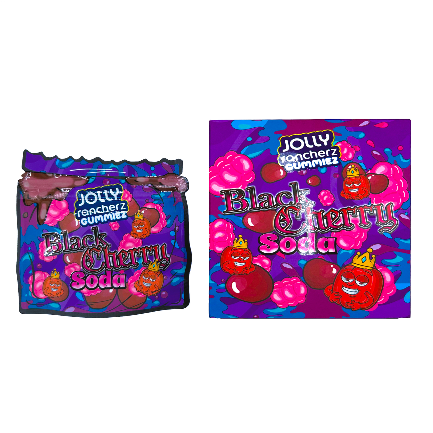 Jolly Rancher Black Cherry - Premade 3.5g Box & Bag Combo