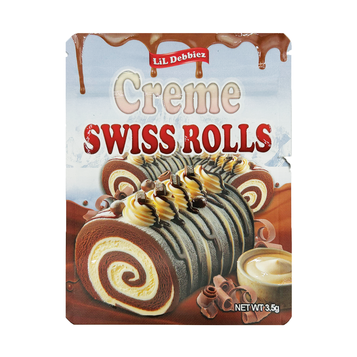 Lil Debbiez Creme Swiss Rolls – 3.5g Premade Mylar